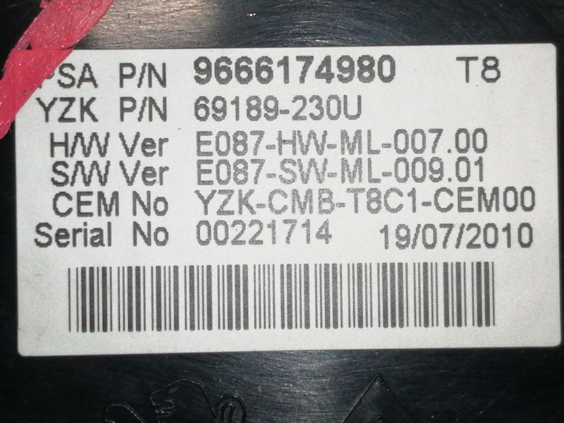 Recambio de cuadro instrumentos para peugeot 5008 premium referencia OEM IAM 9666174980 69189230U YZKCMBT8C1CEM00