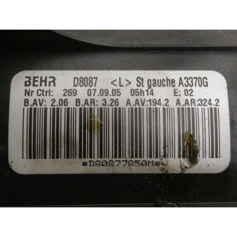 Recambio de motor calefaccion para opel zafira b cosmo referencia OEM IAM D8087 A3370G D80877850M 