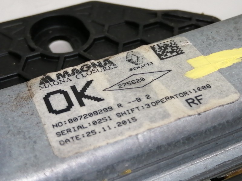 Recambio de elevalunas delantero derecho para dacia sandero stepway ambiance referencia OEM IAM M13616000 807209299 ELECTRICO