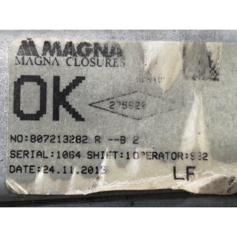 Recambio de elevalunas delantero izquierdo para dacia sandero stepway ambiance referencia OEM IAM 807213282R 275620 ELECTRICO