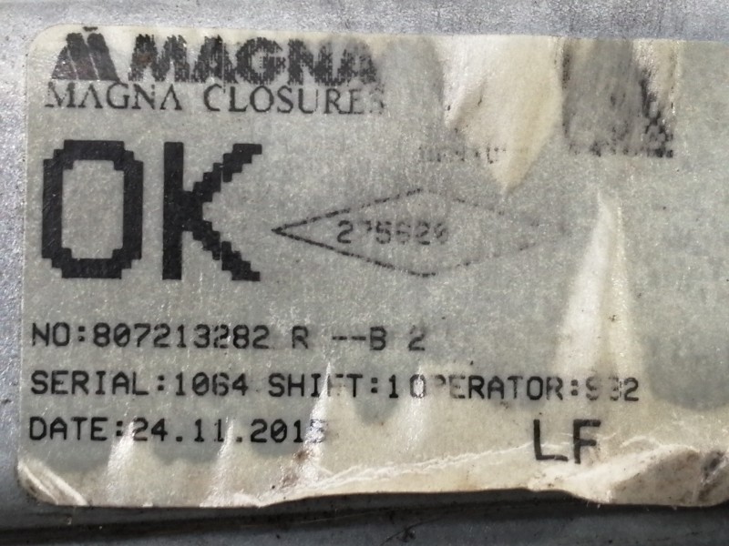 Recambio de elevalunas delantero izquierdo para dacia sandero stepway ambiance referencia OEM IAM 807213282R 275620 ELECTRICO