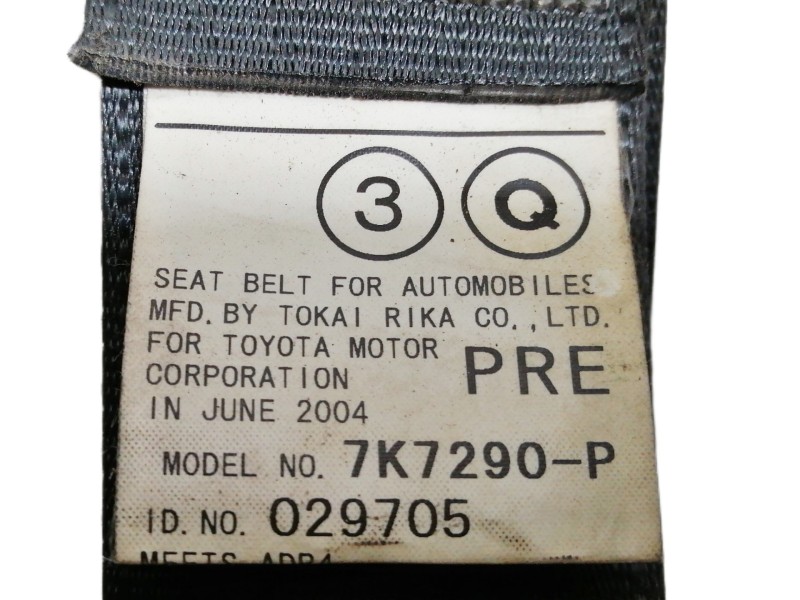 Recambio de cinturon seguridad delantero derecho para lexus rx 300(mcu35) luxury referencia OEM IAM 7K7290P 7321048090C0 