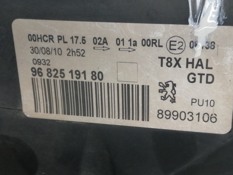 Recambio de faro izquierdo para peugeot 5008 premium referencia OEM IAM 9682519180  