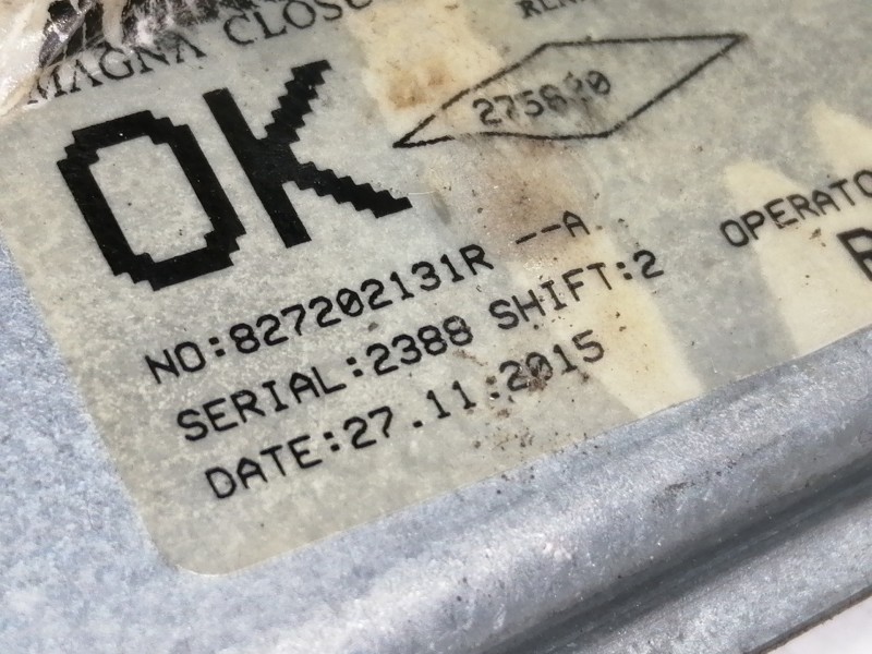 Recambio de elevalunas trasero derecho para dacia sandero stepway ambiance referencia OEM IAM 827202131R  MANUAL