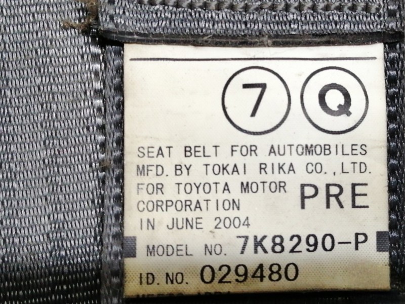 Recambio de cinturon seguridad delantero izquierdo para lexus rx 300(mcu35) luxury referencia OEM IAM 7K8290P 7322048060C0 