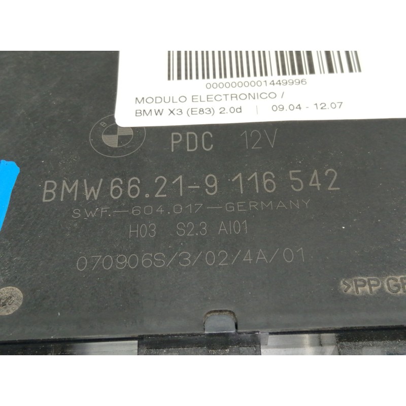 Recambio de modulo electronico para bmw x3 (e83) 2.0d referencia OEM IAM 66219116 66219116542 