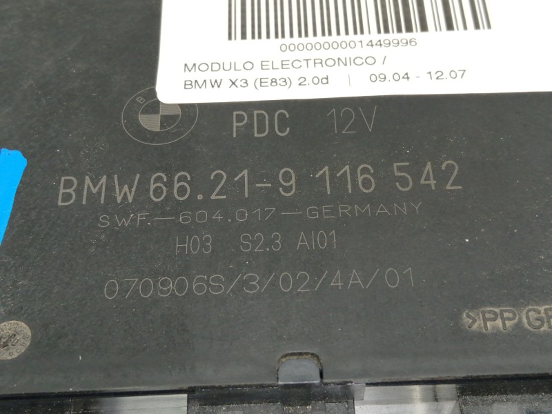 Recambio de modulo electronico para bmw x3 (e83) 2.0d referencia OEM IAM 66219116 66219116542 