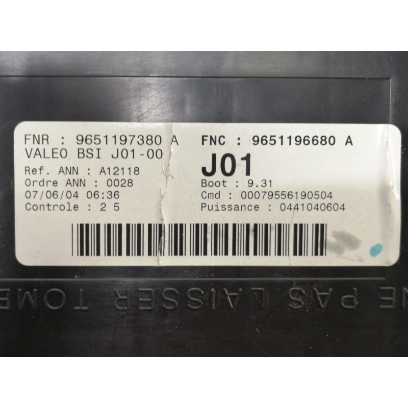 Recambio de centralita motor uce para citroën c5 berlina 2.0 hdi cat (rhz / dw10ated) referencia OEM IAM 0281011340 9640938680 9