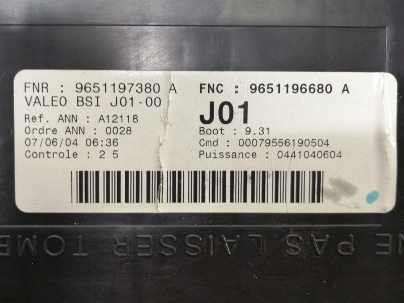Recambio de centralita motor uce para citroën c5 berlina 2.0 hdi cat (rhz / dw10ated) referencia OEM IAM 0281011340 9640938680 9