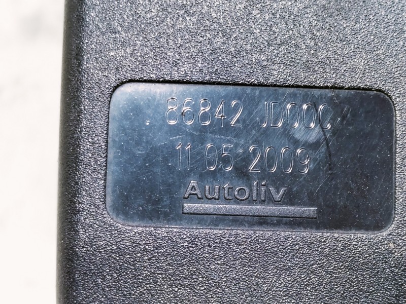 Recambio de enganche cinturon delantero derecho para nissan qashqai+2 (jj10) acenta referencia OEM IAM 86842JD000  