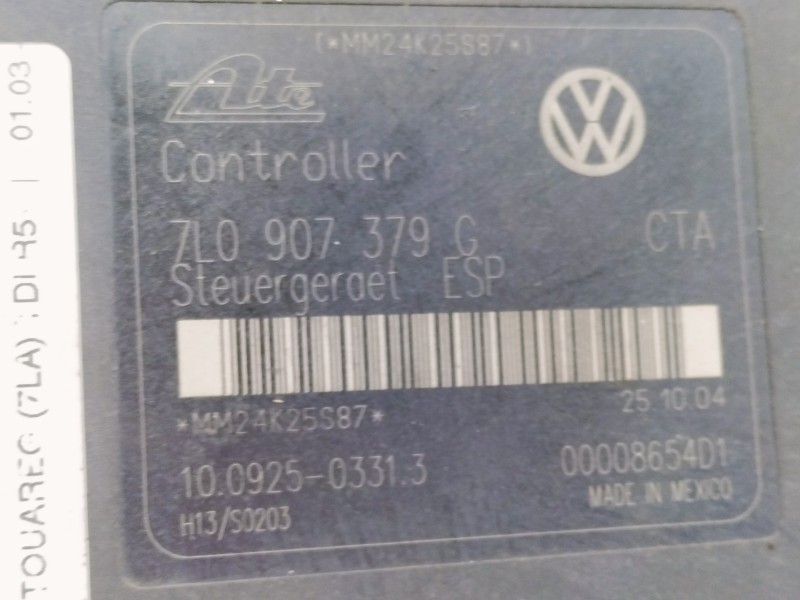 Recambio de abs para volkswagen touareg (7la) tdi r5 referencia OEM IAM 7L0614111H 7L0907379G 10020402634 10092503313 