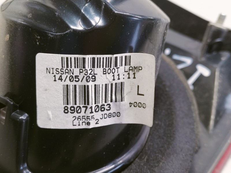 Recambio de piloto trasero izquierdo interior para nissan qashqai+2 (jj10) acenta referencia OEM IAM 89071063 26555JD800 