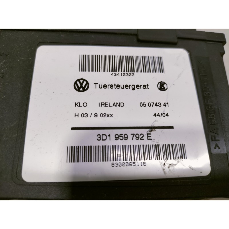 Recambio de elevalunas delantero derecho para volkswagen touareg (7la) tdi r5 referencia OEM IAM 3D1959792E 0130821765 ELECTRICO