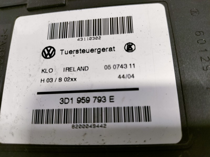 Recambio de elevalunas delantero izquierdo para volkswagen touareg (7la) tdi r5 referencia OEM IAM 3D1959793E 0130821764 ELECTRI