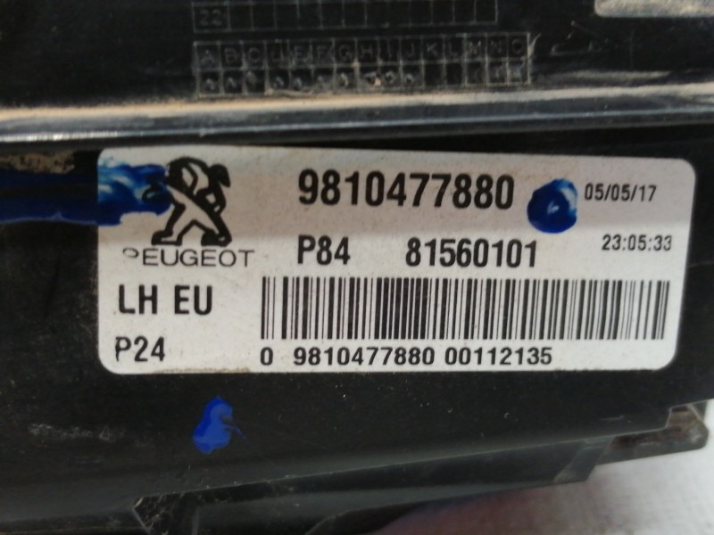 Recambio de piloto trasero izquierdo interior para peugeot 3008 active referencia OEM IAM 9810477880  