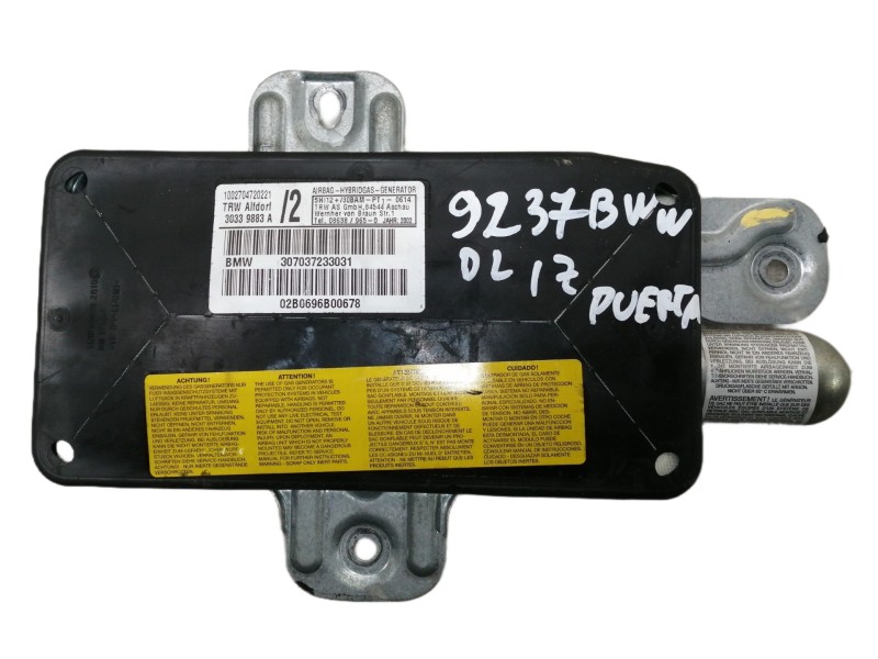 Recambio de airbag lateral delantero izquierdo para bmw x5 (e53) 3.0d referencia OEM IAM 307037233031 30339883A 1002704720221 02