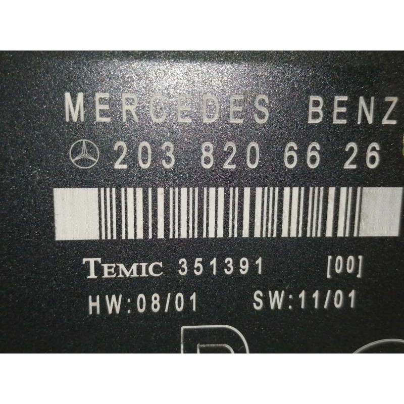 Recambio de centralita cierre para mercedes-benz clase c (w203) berlina 200 cdi (203.004) referencia OEM IAM 2038206626  