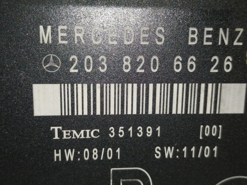 Recambio de centralita cierre para mercedes-benz clase c (w203) berlina 200 cdi (203.004) referencia OEM IAM 2038206626  