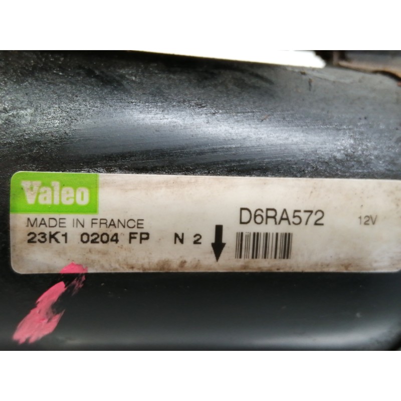 Recambio de motor arranque para peugeot 206 cc 1.6 16v cat referencia OEM IAM D6RA572  