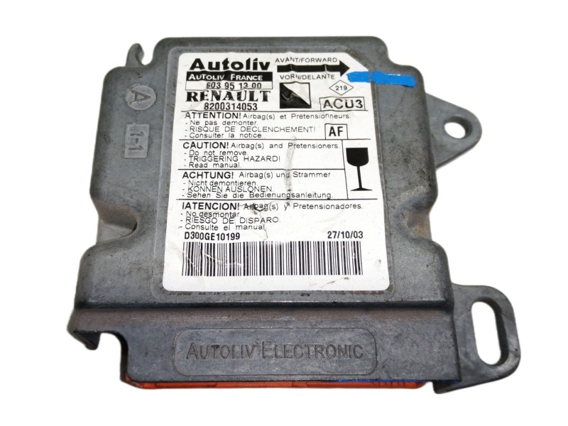 Recambio de centralita airbag para renault kangoo (f/kc0) authentique referencia OEM IAM 8200314053 603951300 