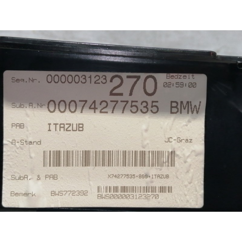 Recambio de guantera para bmw x3 (e83) 2.0d referencia OEM IAM 74277535 3123270 