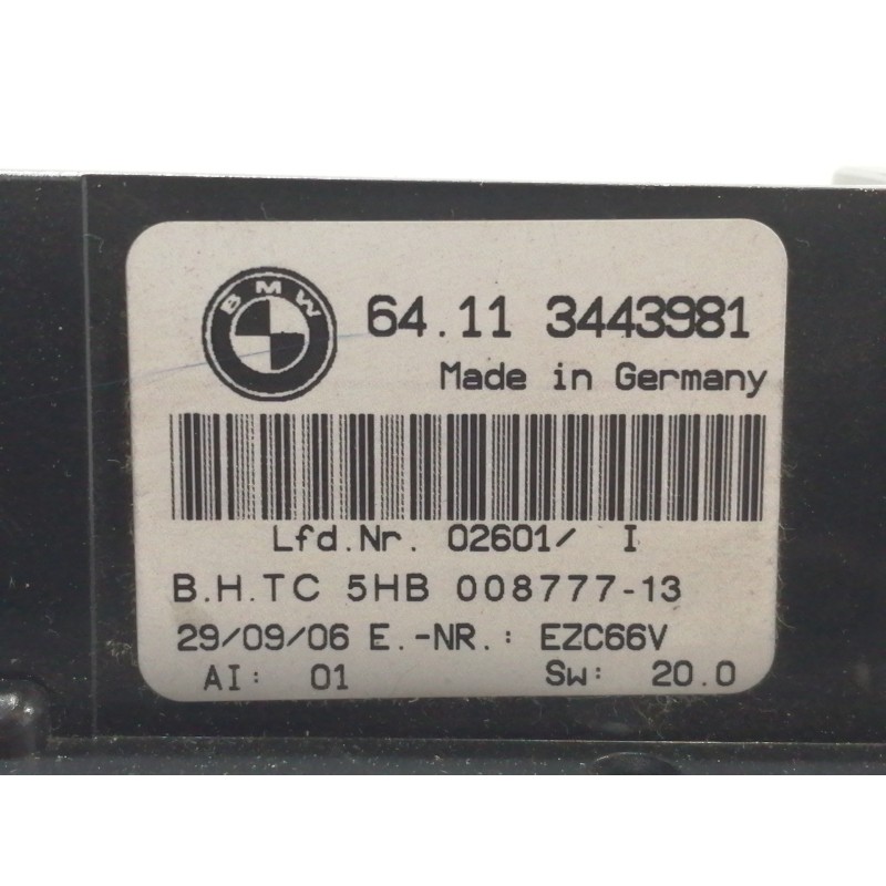 Recambio de mando calefaccion / aire acondicionado para bmw x3 (e83) 2.0d referencia OEM IAM 64113443981 5HB00877713 EZC66V 