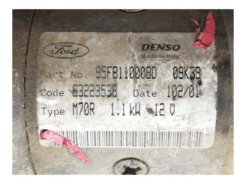 Recambio de motor arranque para ford ka (ccq) básico referencia OEM IAM 95FB11000BD 63223538 
