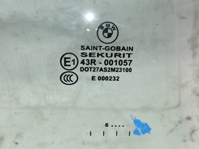 Recambio de luna trasera derecha para bmw x3 (e83) 2.0d referencia OEM IAM 43R001057 DOT27AS2M23100 E000232