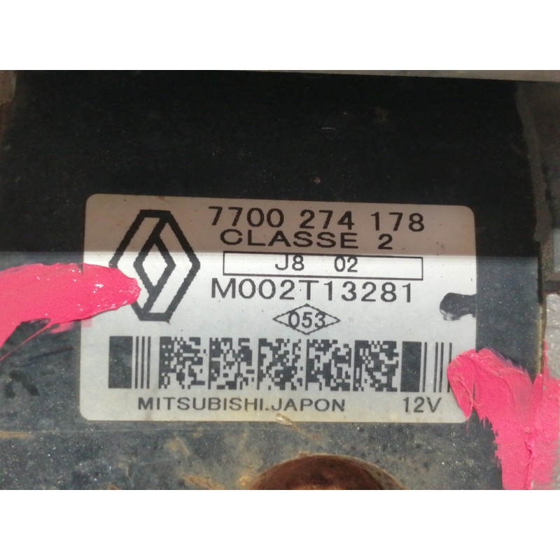 Recambio de motor arranque para renault scenic (ja..) 1.6 referencia OEM IAM 7700274178  