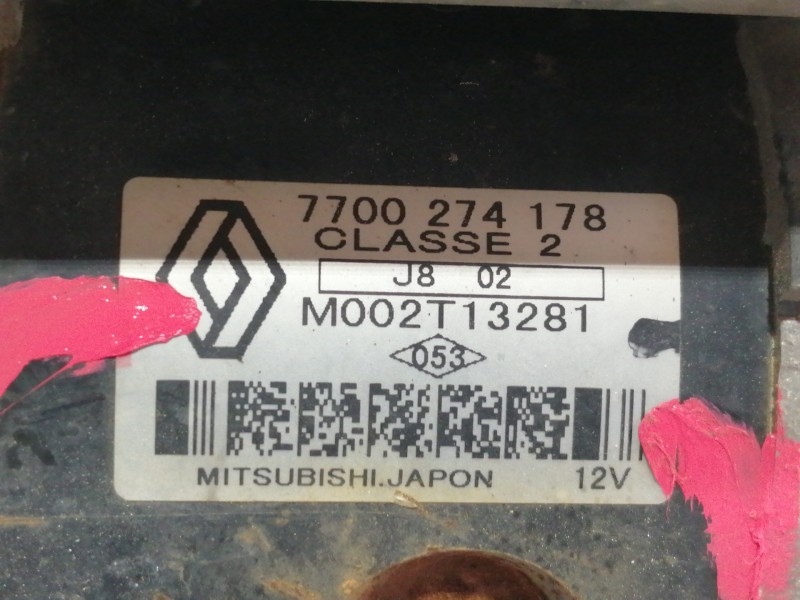 Recambio de motor arranque para renault scenic (ja..) 1.6 referencia OEM IAM 7700274178  