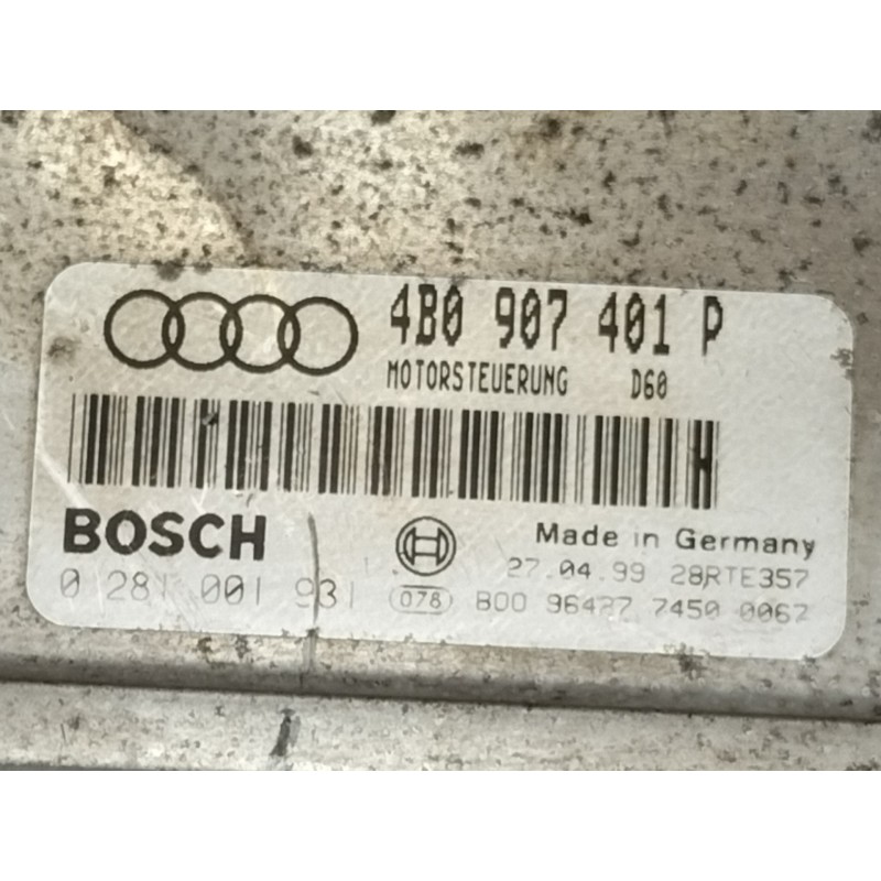 Recambio de centralita motor uce para audi a6 berlina (4b2) 2.5 tdi referencia OEM IAM 4B0907401P  