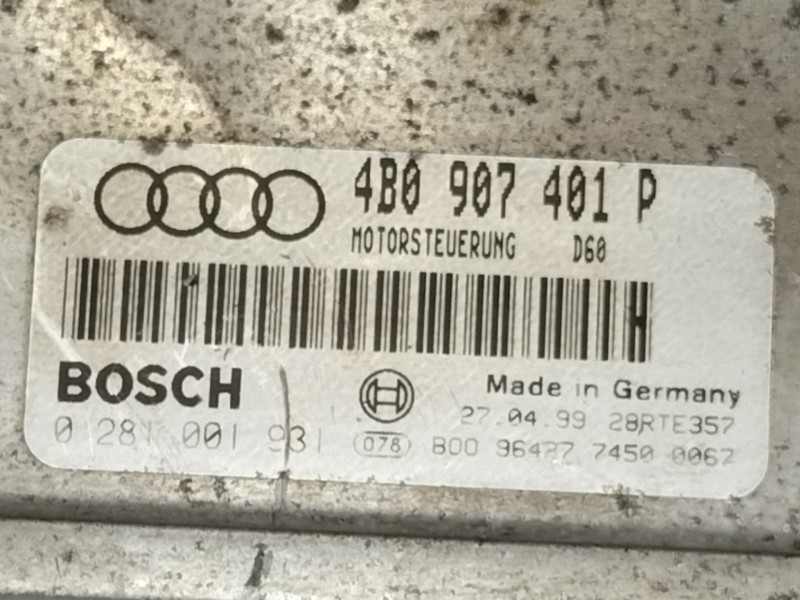 Recambio de centralita motor uce para audi a6 berlina (4b2) 2.5 tdi referencia OEM IAM 4B0907401P  