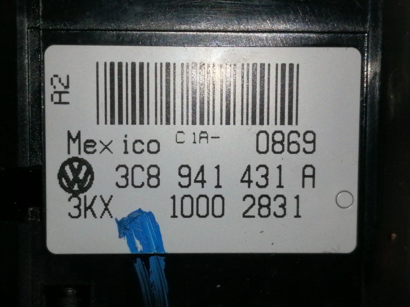 Recambio de mando luces para volkswagen scirocco (137) 2.0 tdi (103kw) referencia OEM IAM 3C8941431A 3KX10002831 