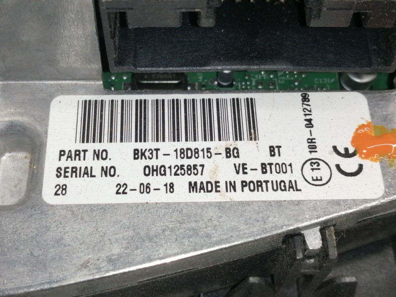 Recambio de sistema audio / radio cd para ford transit kombi (ttg) 350 l3 referencia OEM IAM BK3T18D815BG  