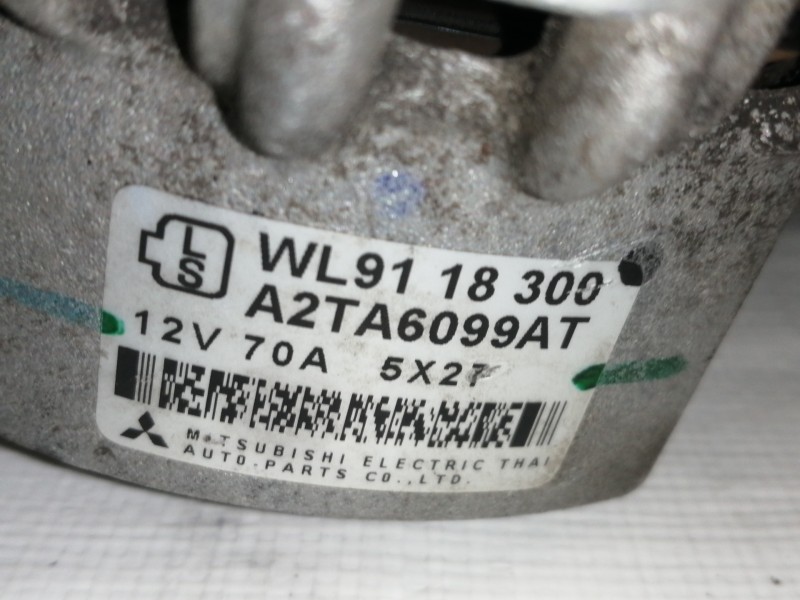 Recambio de alternador para ford ranger (eq) extrakabine 4x4 referencia OEM IAM WL9118300  