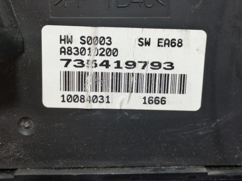 Recambio de mando calefaccion / aire acondicionado para fiat grande punto (199) 1.4 referencia OEM IAM 0735340630  