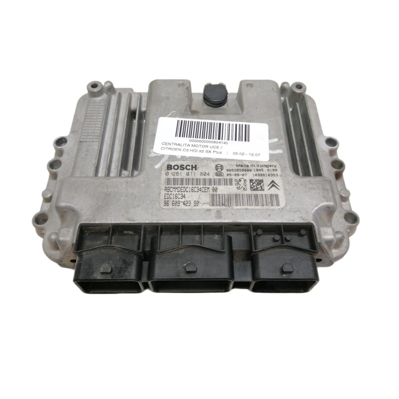 Recambio de centralita motor uce para citroën c3 hdi 92 sx plus referencia OEM IAM 0281011804  