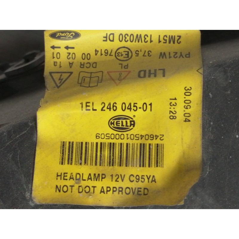Recambio de faro izquierdo para ford focus berlina (cak) ambiente referencia OEM IAM 1EL24604501 2M5113W030DF / 246789LH / 5DV00
