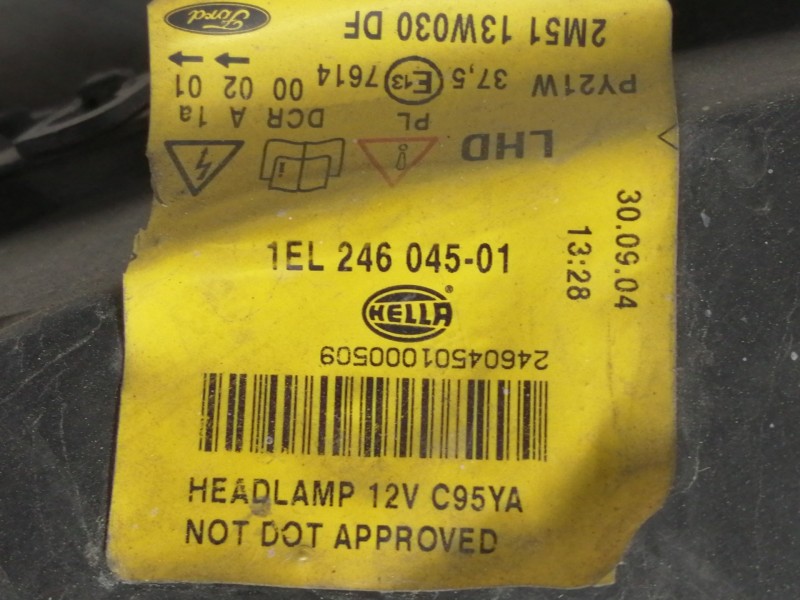 Recambio de faro izquierdo para ford focus berlina (cak) ambiente referencia OEM IAM 1EL24604501 2M5113W030DF / 246789LH / 5DV00