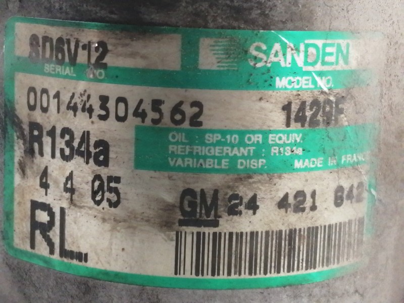 Recambio de compresor aire acondicionado para opel meriva 1.7 16v cdti referencia OEM IAM 24421842  