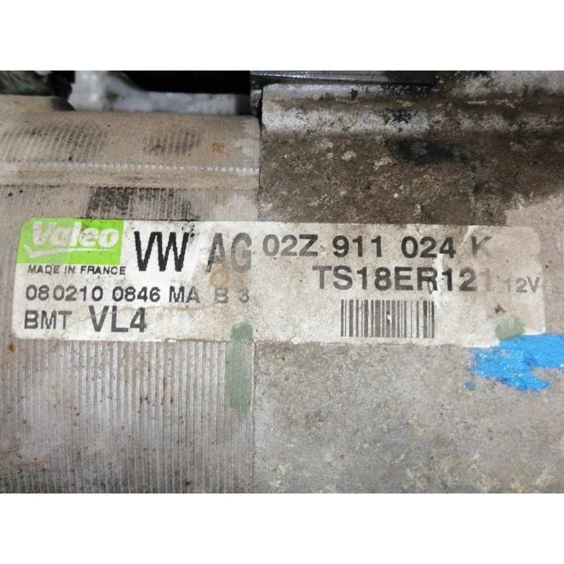 Recambio de motor arranque para skoda octavia berlina (1z3) ambition referencia OEM IAM 02Z911024K TS18ER121 BMTVL4 0802100846MA