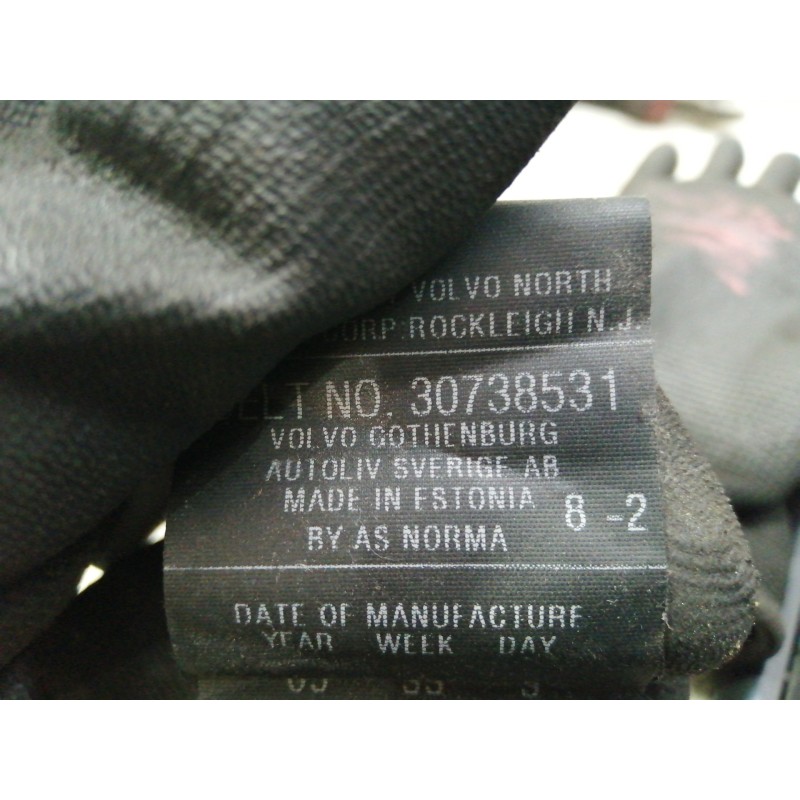 Recambio de cinturon seguridad trasero central para volvo s60 berlina 2.4 d referencia OEM IAM 30738531  