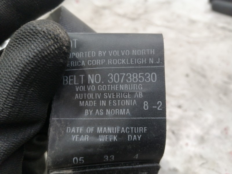 Recambio de cinturon seguridad trasero derecho para volvo s60 berlina 2.4 d referencia OEM IAM 6029331R0B 30738530 