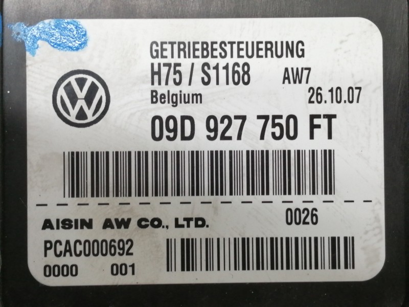 Recambio de modulo electronico para volkswagen touareg (7l6) v6 tdi referencia OEM IAM 09D927750FT PCAC000692 H75S1168 MODULO DE