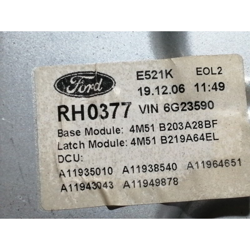 Recambio de elevalunas delantero derecho para ford focus berlina (cap) trend referencia OEM IAM 4M51B203A28BF 4M51B219A64EL 4M51