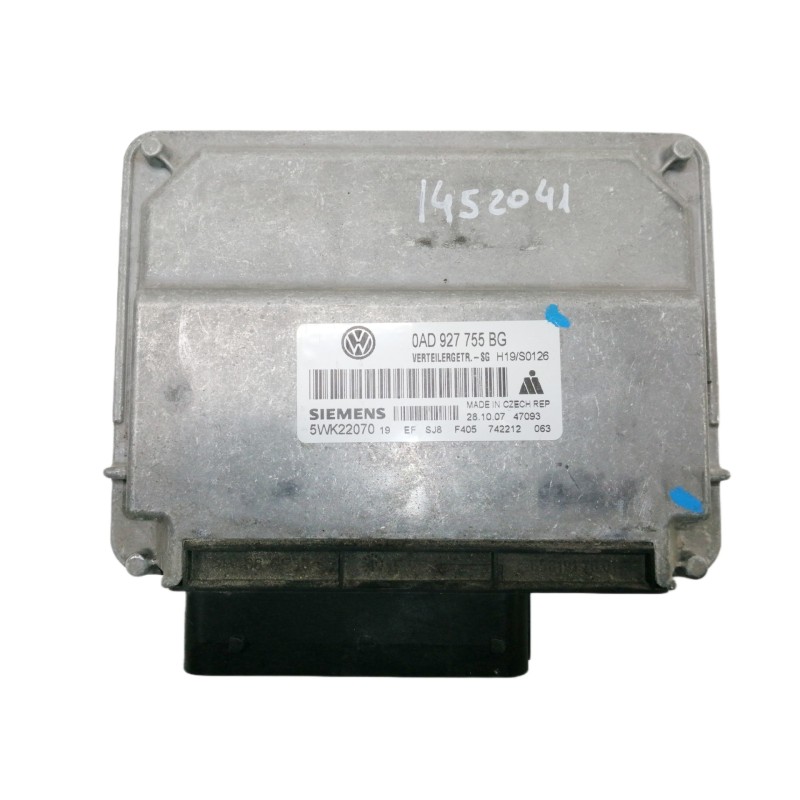 Recambio de centralita cambio automatico para volkswagen touareg (7l6) v6 tdi referencia OEM IAM 0AD927755BG 5WK22070 