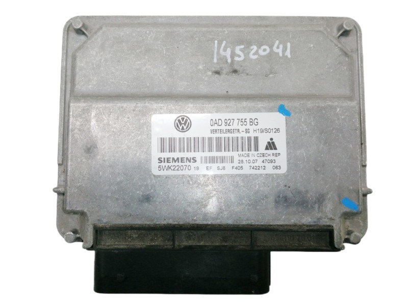 Recambio de centralita cambio automatico para volkswagen touareg (7l6) v6 tdi referencia OEM IAM 0AD927755BG 5WK22070 