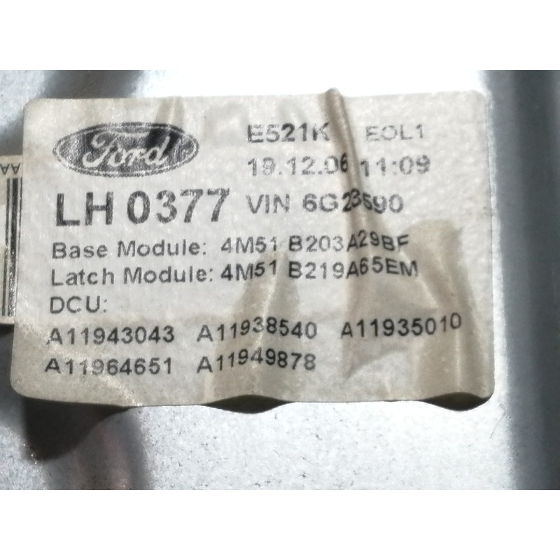 Recambio de elevalunas delantero izquierdo para ford focus berlina (cap) trend referencia OEM IAM 4M51B045H17AA 4M51B203A29BF / 