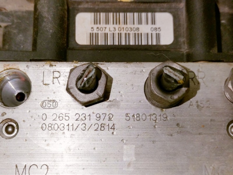 Recambio de abs para fiat 500 cabrio (150) lounge referencia OEM IAM 0265231972 0265800648 51801319