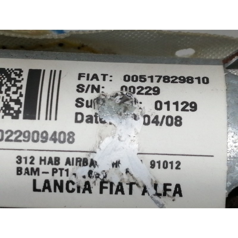 Recambio de airbag cortina delantero izquierdo para fiat 500 cabrio (150) lounge referencia OEM IAM 00517829810 34024860A 102783